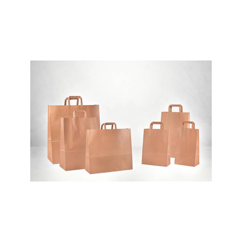 BORSE CARTA AVANA PIATTINA 70gr F.TO 26+12x40cm 250pz