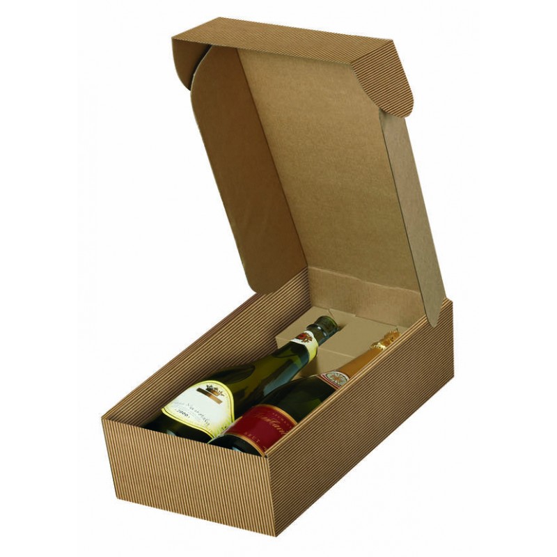 CANTINETTA 2 BOTTIGLIE 20x33,5x9cm ONDA AVANA