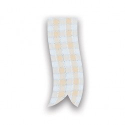RONDELLA NASTRO TESSUTO 239 mm30x15mt 04-QUADRETTI ORO/BIANCO