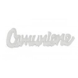 APPLICAZIONE SCRITTA COMUNIONE 4,4x1,3cm 12pz