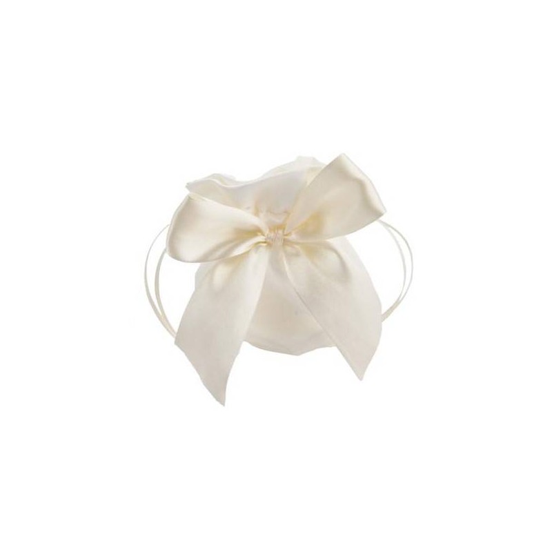 SACCHETTO TONDO C/FIOCCO ECRU' 12pz