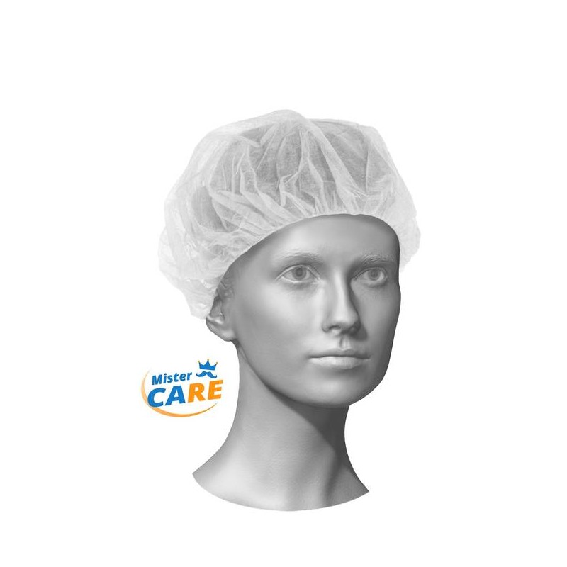 Mr.Care - CUFFIA COPRICAPO BOUFFANT TONDA ø60 BIANCA 100pz