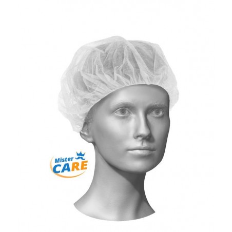 Mr.Care - CUFFIA COPRICAPO BOUFFANT TONDA ø60 BIANCA 100pz