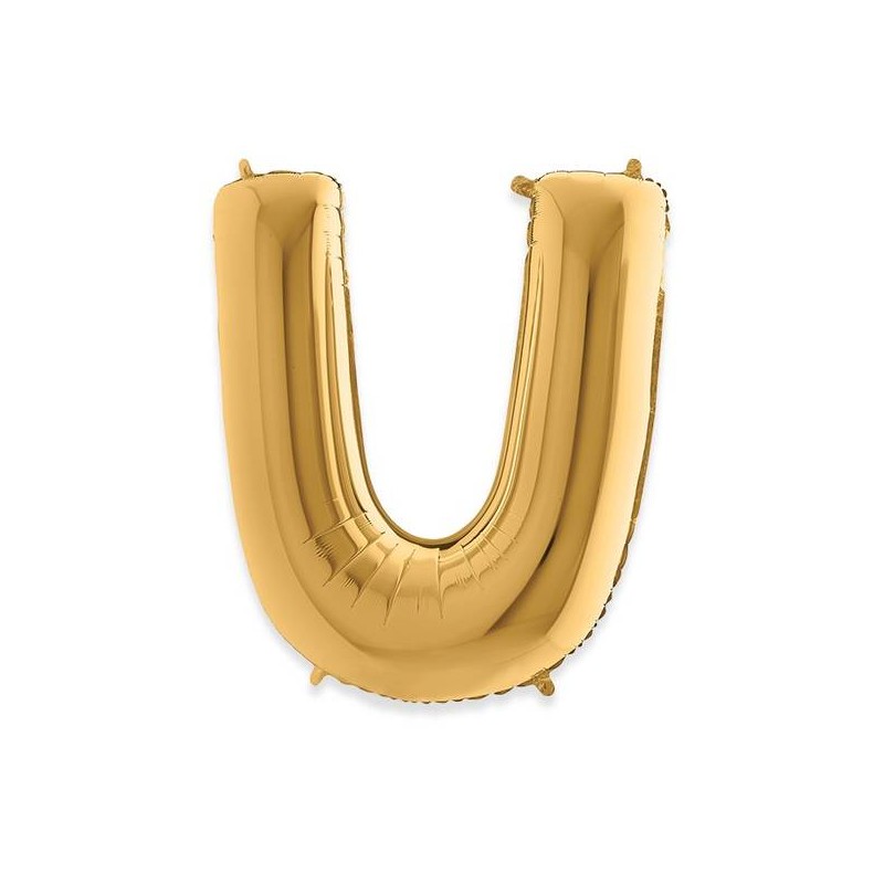 PALLONE MYLAR LETTERA U 102cm 40 GOLD