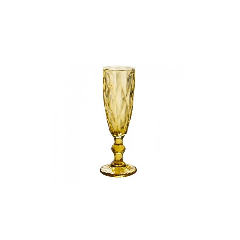 FLUTES IN VETRO 150ml GIALLO MIELE