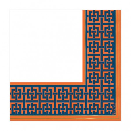 TOVAGLIOLI 33x33 BLUE AND ORANGE 16pz