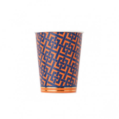 BICCHIERI 250cc BLUE AND ORANGE 8pz