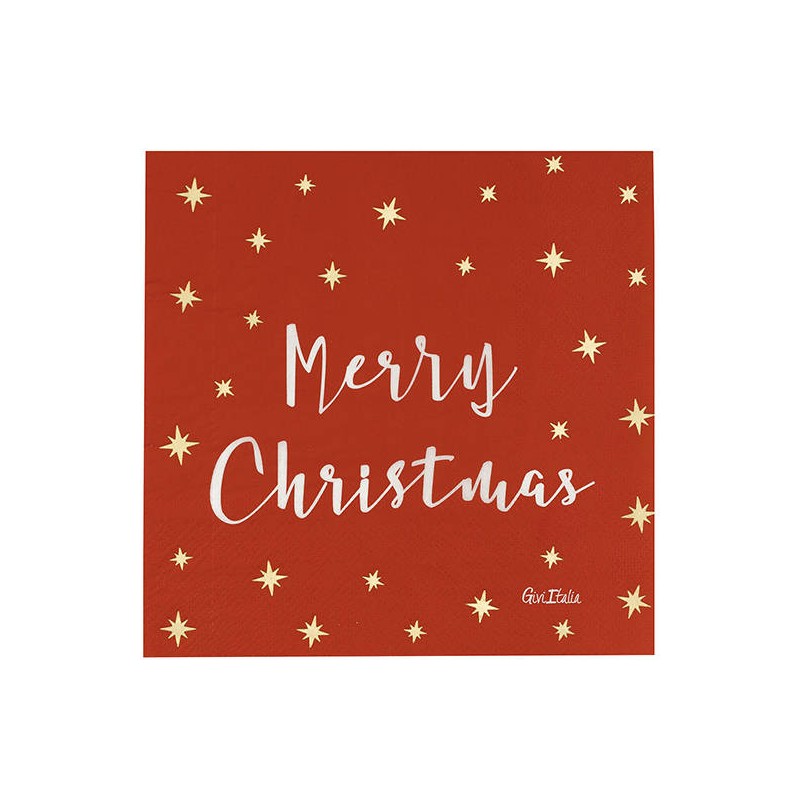 TOVAGLIOLI 33x33 MERRY CHRISTMAS STARS 3V 16pz