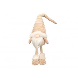 GNOMO IN TESSUTO IN PIEDI H 55cm BEIGE