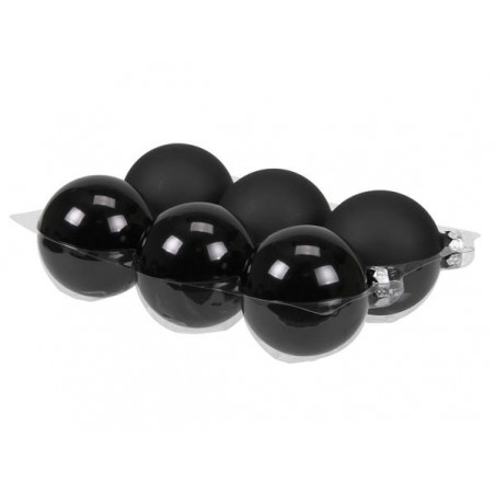 PALLINE VETRO ø80mm NERO 6pz