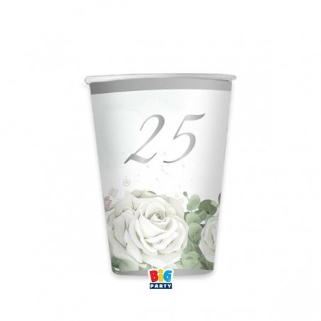 BICCHIERI 250cc 25°ANNIVERSARIO EUCALIPTO 6pz
