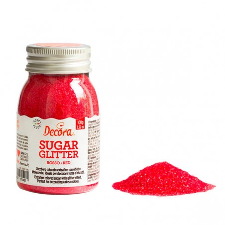 ZUCCHERO GLITTERATO ROSSO 100gr
