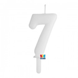 CANDELINA NUMERO 7 TINY PLUMP BIANCO 7cm