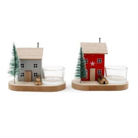 PORTATEALIGHT HOUSE XMAS 2ass.ti 1pz