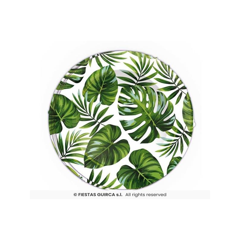 PIATTI ø23cm FOGLIE TROPICALI 6pz