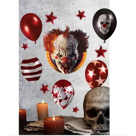 DECORAZIONE ADESIVA PARETE 25x70cm CLOWN