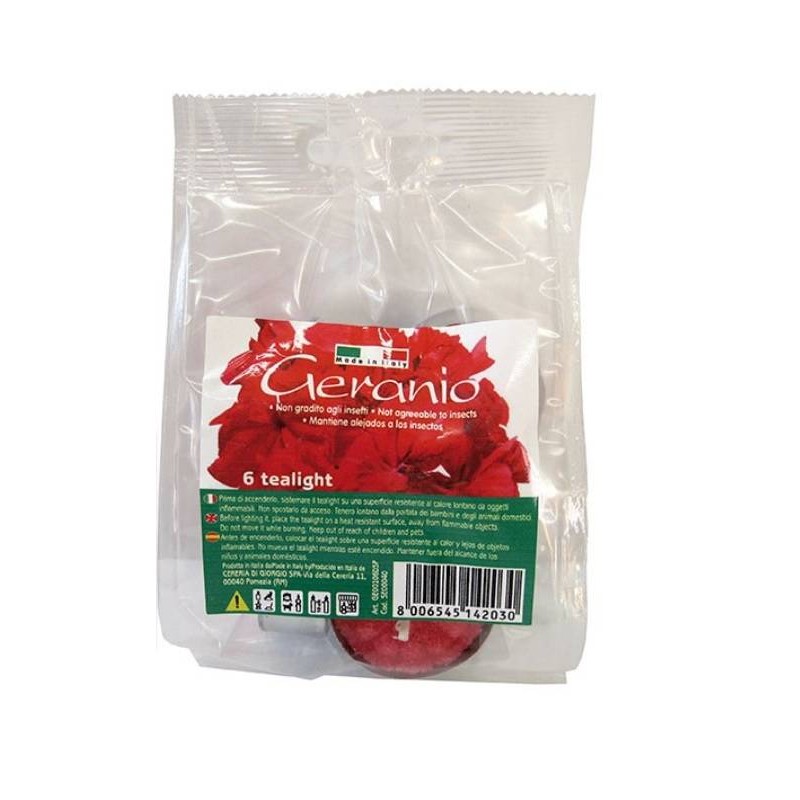 TEA CANDLES GERANIO 6pz CDG
