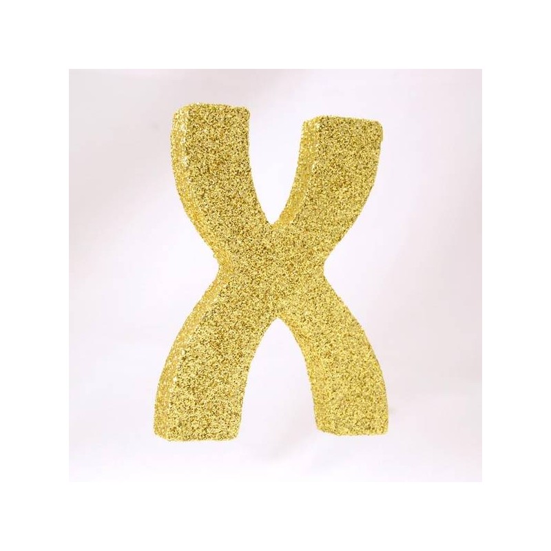 LETTERA POLISTIROLO GLITTER ORO mm120x90 X