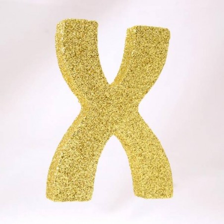 LETTERA POLISTIROLO GLITTER ORO mm120x90 X