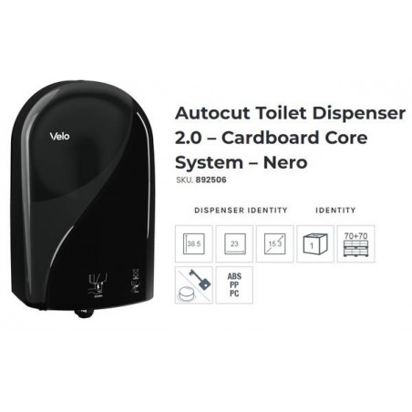 IDENTITY DISPENSER IGIENICA AUTOCUT 2.0 NERO ART.892506