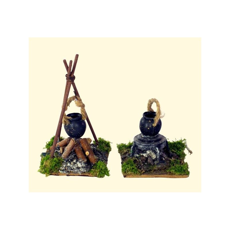 FUOCO CON 2 LED GIALLO/ROSSO TREMOLANTE 6,5x7cm 2 MOD.