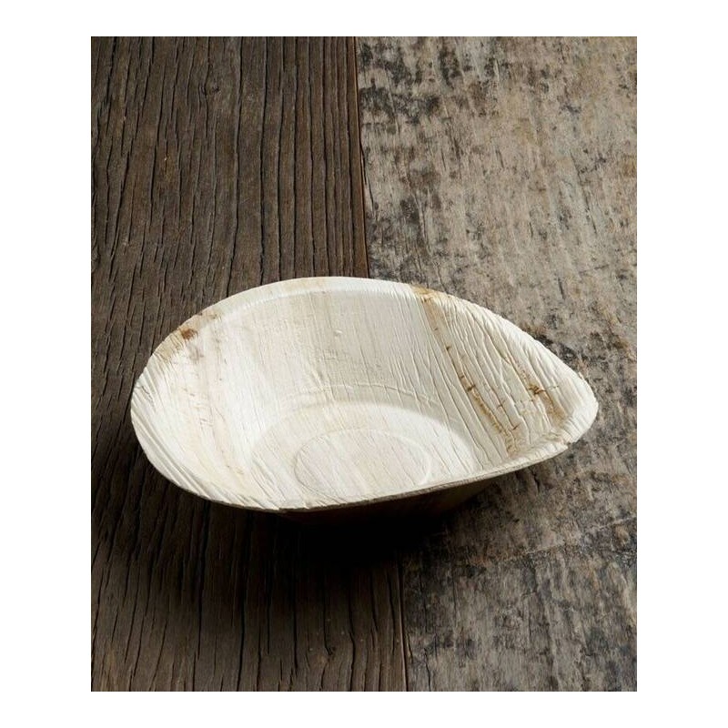 PIATTO FONDINA 250ml ø18cm FOGLIA DI PALMA 25pz BIO COMPOSTABILE