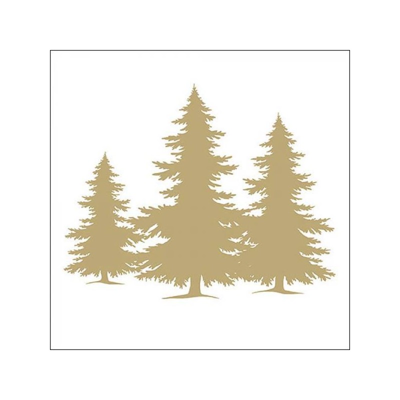 TOVAGLIOLI 33x33cm TREE SILHOUTTE GOLD 20pz