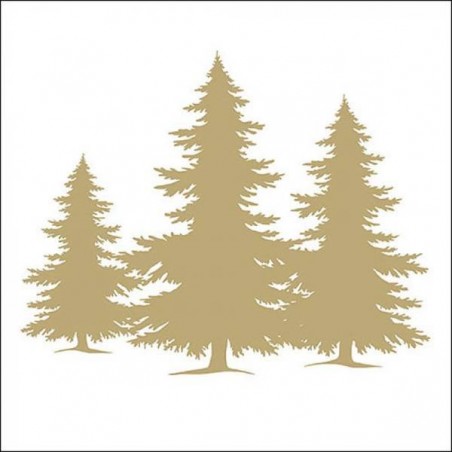 TOVAGLIOLI 33x33cm TREE SILHOUTTE GOLD 20pz