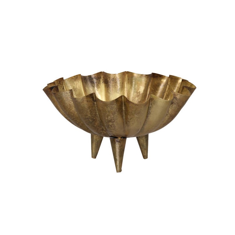 COPPA IN METALLO ø20x11cm OTTONE ANTICO