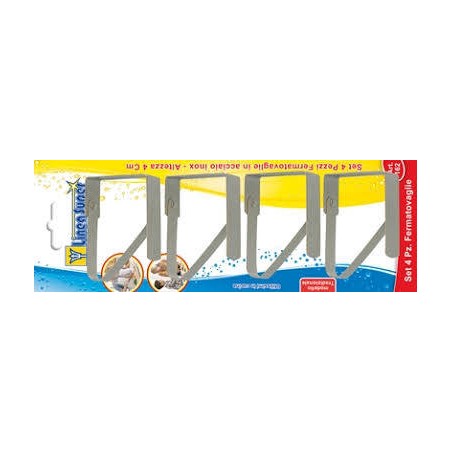 FERMATOVAGLIA A MOLLA ACCIAIO 4pz 162