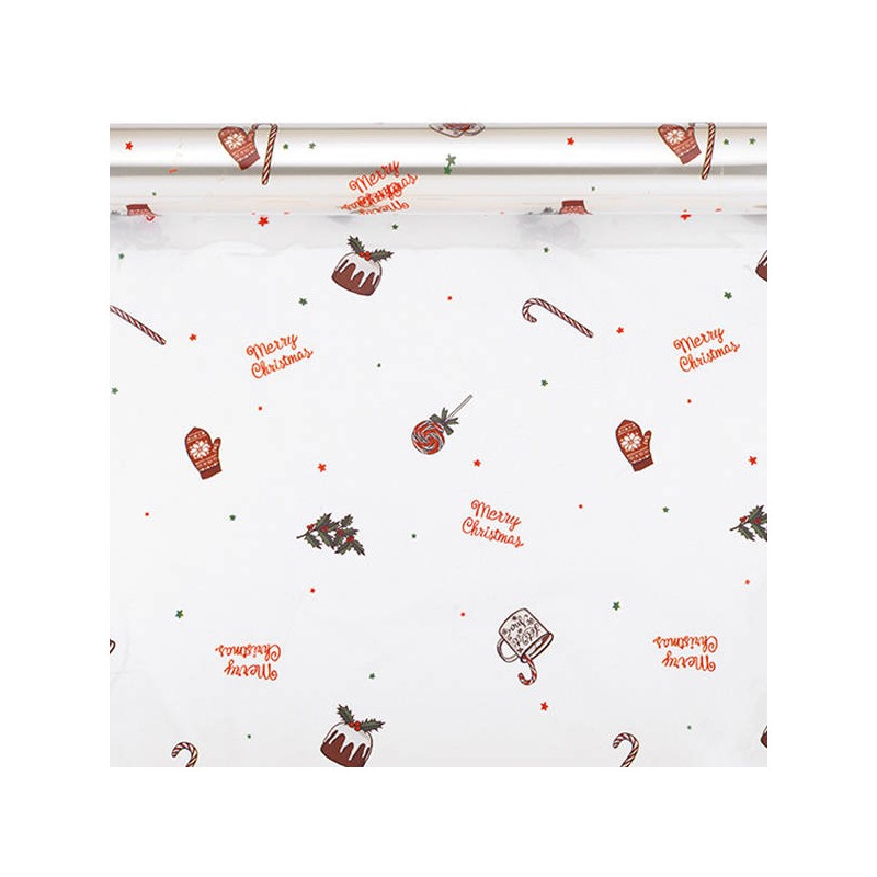 BOBINA CELLOPHANE STAMPA CLASSIQUE CHRISTMAS 30my H.100x50mt
