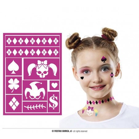 STENCIL PER TRUCCO BAMBINA 14x20cm JOKER
