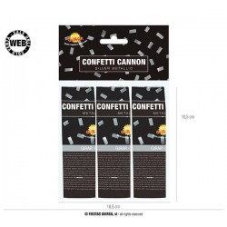 SPARA CORIANDOLI 10,5cm 3pz ARGENTO