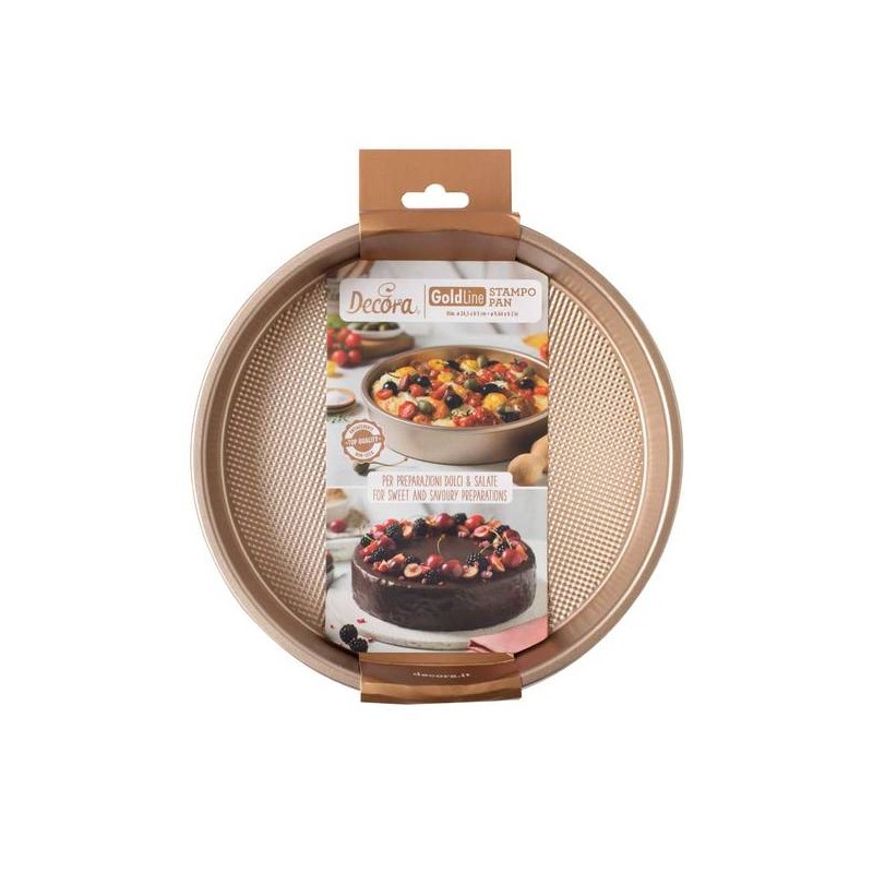 STAMPO TONDO ø24,5x5cm ROSEGOLD DECORA