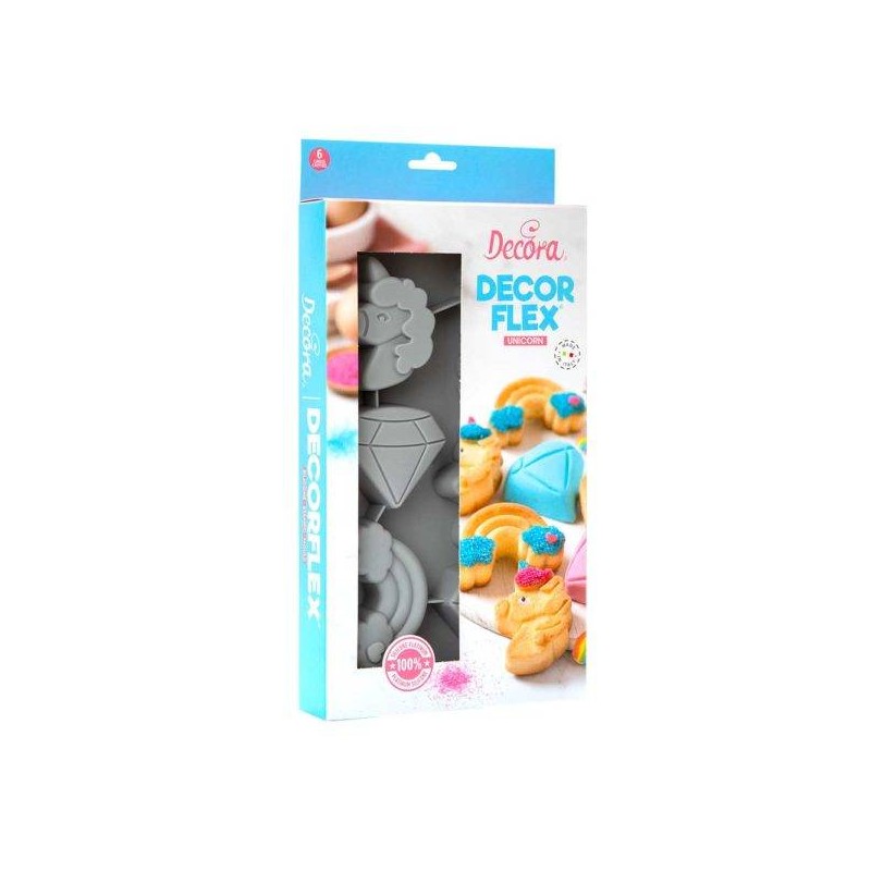 STAMPO SILICONE MAGIC UNICORN 6 CAVITà DECORA