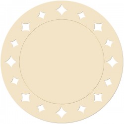 SOTTOPIATTI CARTONCINO ø33cm 6pz PANNA