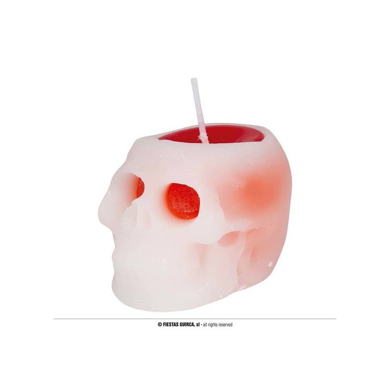CANDELA TESCHIO CON SANGUE 6cm