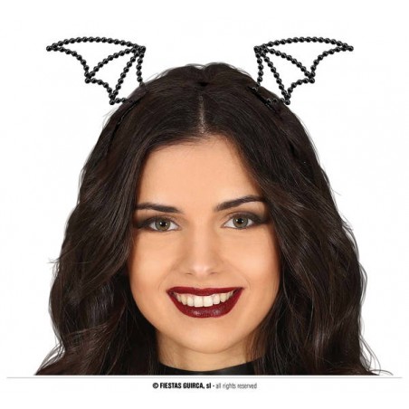 CERCHIETTO PIPISTRELLO C/PERLINE