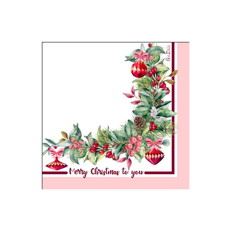 TOVAGLIOLI 33x33 D.V. CHERRY CHRISTMAS 16pz