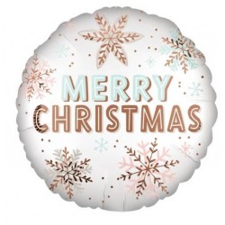 PALLONE MYLAR 17 43cm SATIN MERRY CHRISTMAS WINTER WONDERLAND