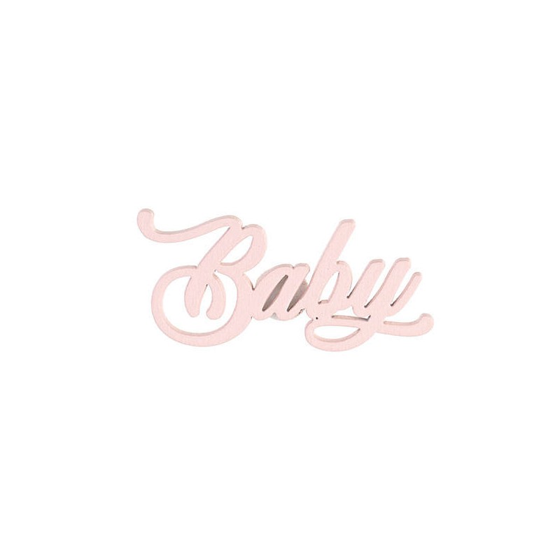 SCRITTA BABY ROSA 5,5x2,6cm 12pz