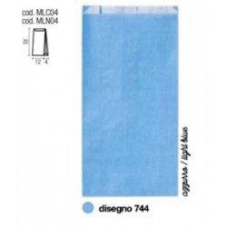 BUSTE REGALO CARTA SEALING AZZURRO 744 12+4x22cm 100pz PER ALIMENTI