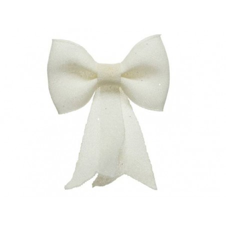 FIOCCO GLITTER BIANCO 12x14x2,5cm CON GANCIO