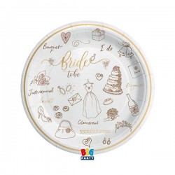 PIATTI BRIDE TO BE Ø24cm 8pz