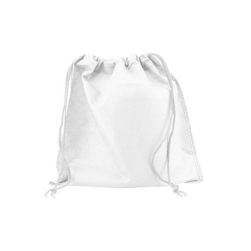 SACCHETTO TNT C/LACCIO 20x20cm BIANCO 10pz