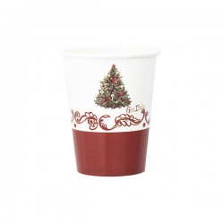 BICCHIERI 250cc CHRISTMAS POTTERY 8pz