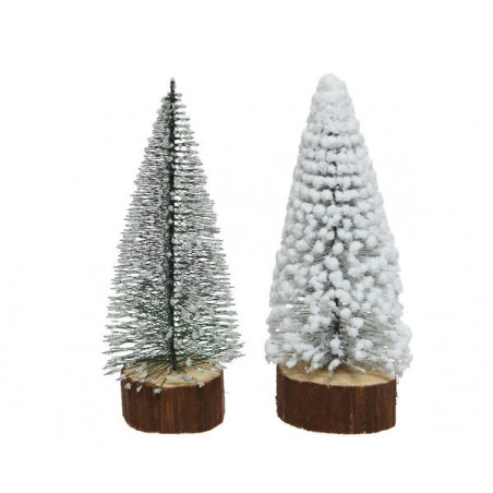 MINI ALBERO EFFETTO NEVE 11xh28cm 2ass 1pz