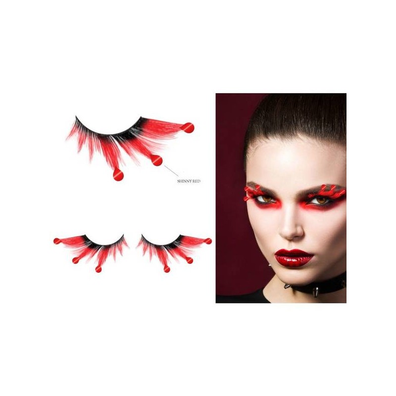CIGLIA FINTE CON GOCCE DI SANGUE