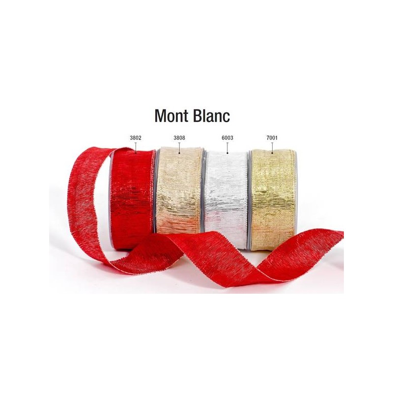 NASTRO TESSUTO MONT BLANC mm38x20mt 6003-ARGENTO