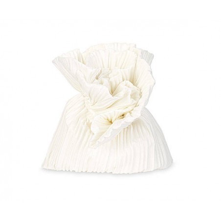 SACCHETTO PLISSE' 10x12,5cm BIANCO 12pz